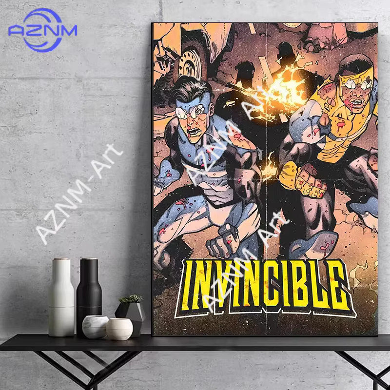KAYOU Superhelden-Comic Invincible Wandkunst Leinwandgemälde in Mehrfarbig - Bild 2