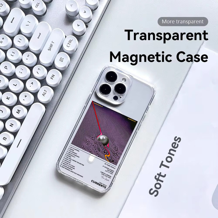 T-Tame Impala Handyhülle für Apple iPhone 17 16 15 14 13 12 Pro Max Plus Transparent Magnetisch und Kabelloses Laden Kompatibel - Bild 4