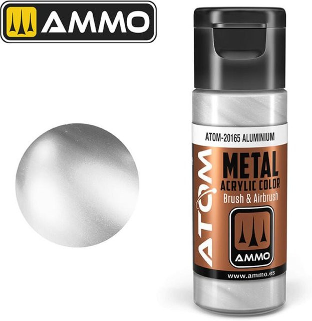 AMMO by MIG Jimenez ATOM METALLIC Aluminium, Grau, Metall - Bild 1
