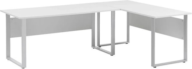 PROREGAL Set 2x Schreibtisch Hippo in Lichtgrau mit Melaminharz-Oberfläche - Bild 1