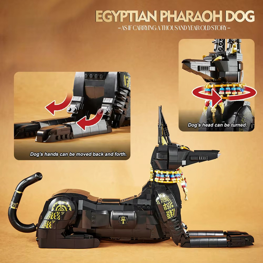 FUNXINEE Mechanische Pharao Hund Bausteine Set, Tiere - Bild 3
