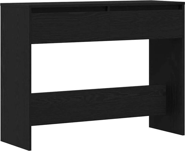 vidaXL Konsolentisch in Schwarz und Eichen-Optik mit minimalistischem Stil, B/T/H: 100 x 35 x 76,5 cm - Bild 1