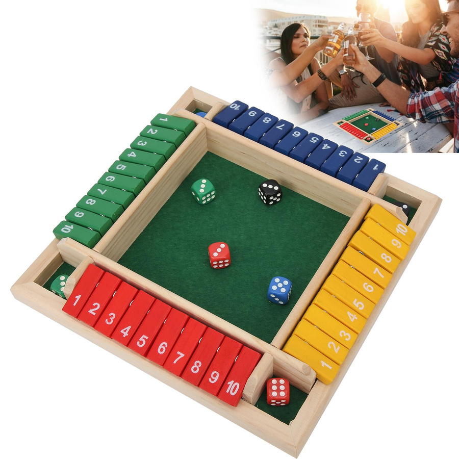 TOMTOP JMS Würfelspiel Mathematikspiel aus Holz bunt / mehrfarbig - Bild 2