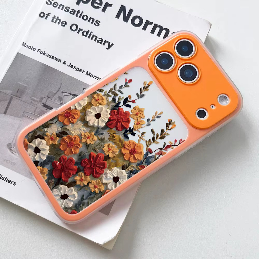 AKABEILA Handyhülle mit Blumenmuster für iPhone 17, 16 Pro Max, 15, 14, 13 – Hartschalen-Schutzhülle in Multicolour - Bild 2