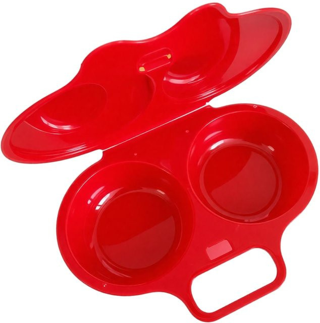 Cilili Mikrowellen-Eierkocher aus Kunststoff für 2 Eier in Rot - Bild 1