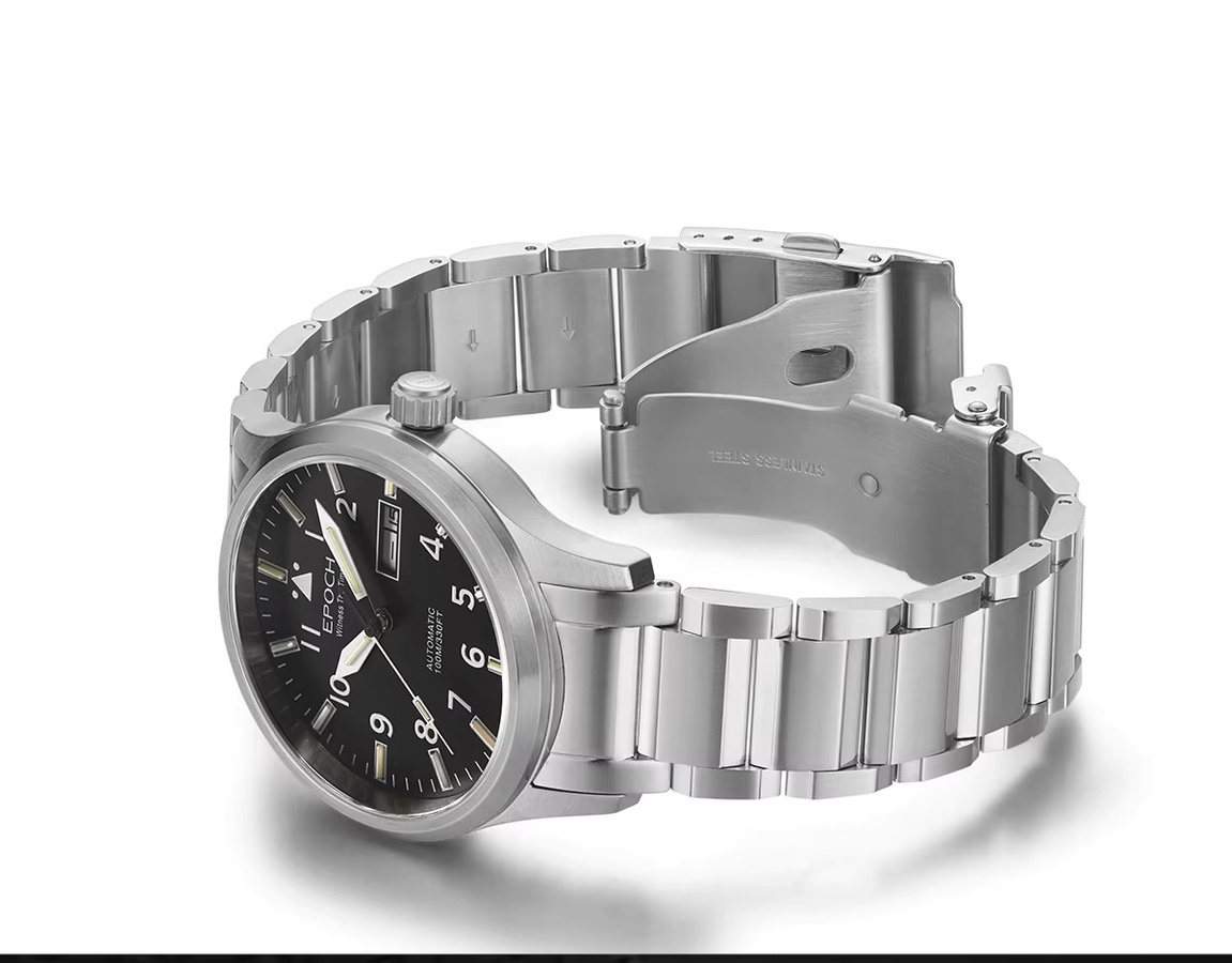 EPOCH Armbanduhr Automatik, Edelstahl, Schwarz, Herren - Bild 3