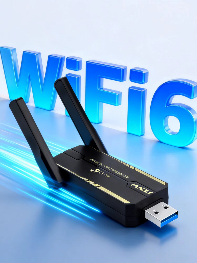 FENVI WiFi 6 AX1800 USB-Adapter Dual Band 5 GHz/2,4 GHz USB 3.0 Netzwerkkarte WiFi-Dongle mit MU-MIMO für Windows 10/11 - Bild 5