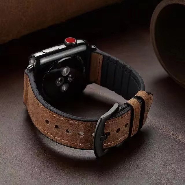JBAILI Uhrenarmband Silikon+Leder, Unisex - Bild 3