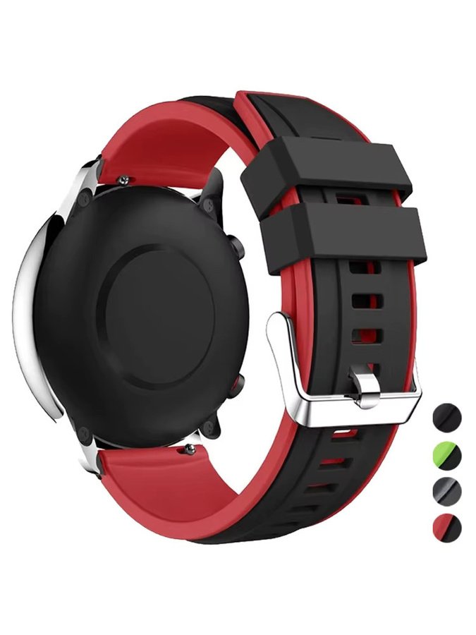 Amazfit Uhrenarmband Silikon, 22 mm, Schwarz, Unisex - Bild 7
