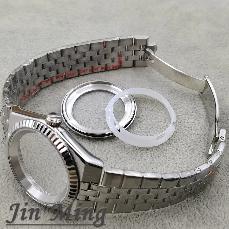 LUJIE Uhrengehäuse Edelstahl, Silber, 40 mm, Saphirglas - Bild 4