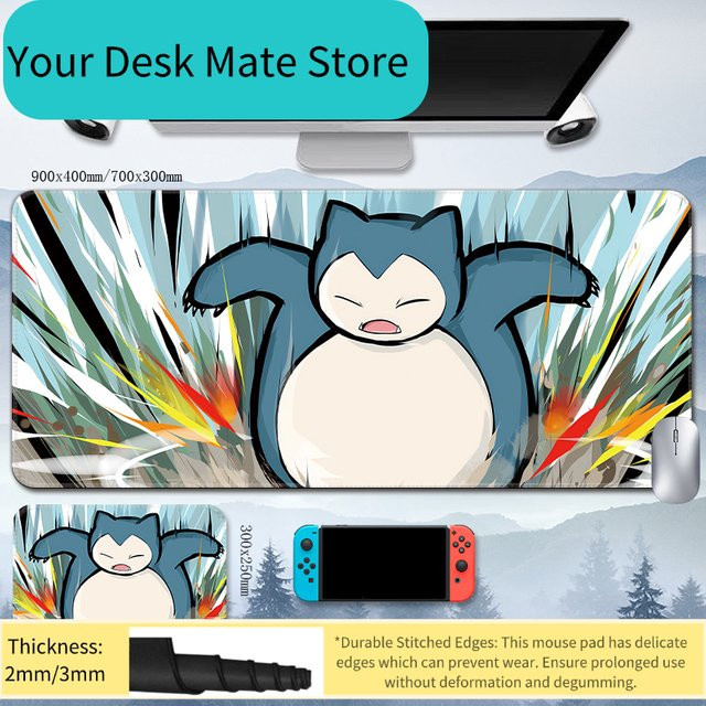 Bandai Pokémon Snorlax Kinder-Leder-Mausmatte in Multicolour - Bild 1