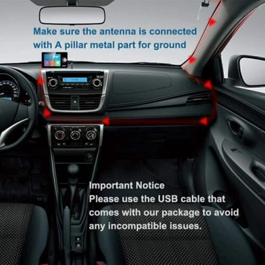 ESSGOO Autoradio DAB+ Empfänger mit 2.8 Zoll TFT Farbdisplay, Bluetooth, USB und AUX in Schwarz - Bild 5