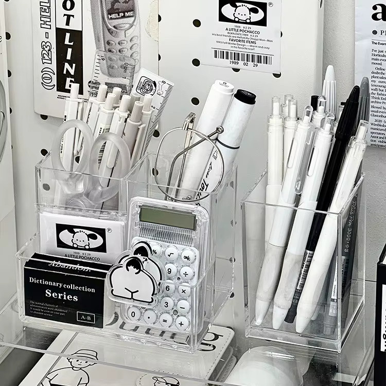 Transparente Kaninchen Stifthalter Box mit Schubladen als Organizer für Schreibtisch und Büro - Bild 3