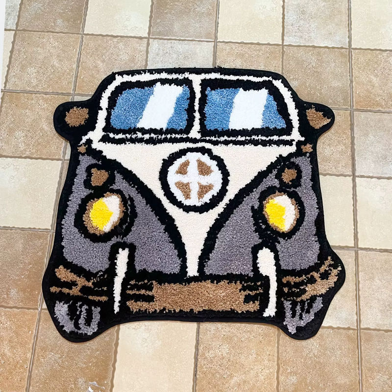 Lakea Cartoon Bus handgetufteter Teppich im Kawaii Design, Mehrfarbig, für dein Schlafzimmer - Bild 5