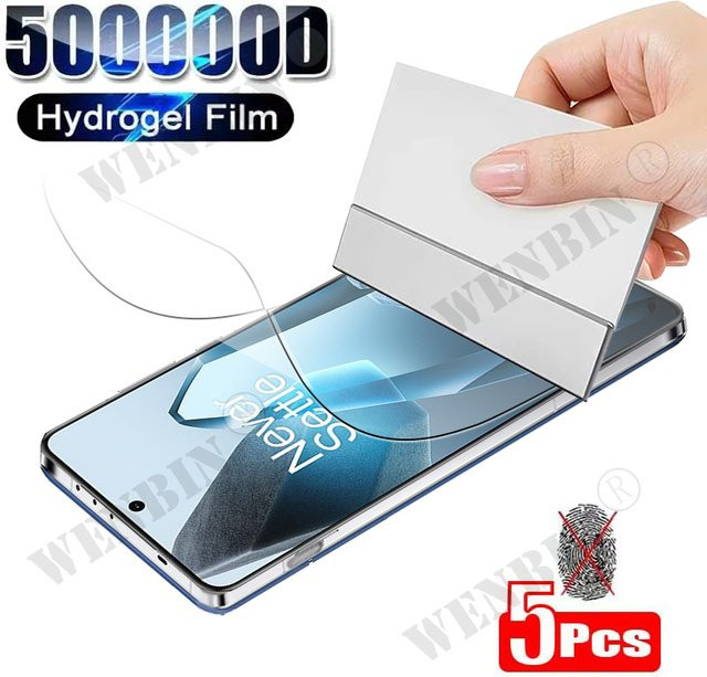 5 Stück Hydrogelfolie Displayschutzfolie für OnePlus 12 und OnePlus 12R in Transparent - Bild 1