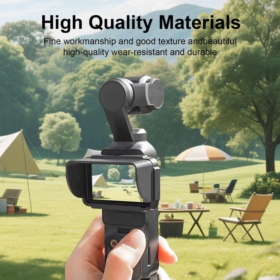DJI Osmo Pocket 3/4 Bildschirm-Sonnenschutz in Schwarz aus hartem ABS für verbesserte Sichtbarkeit bei hellem Licht - Bild 6