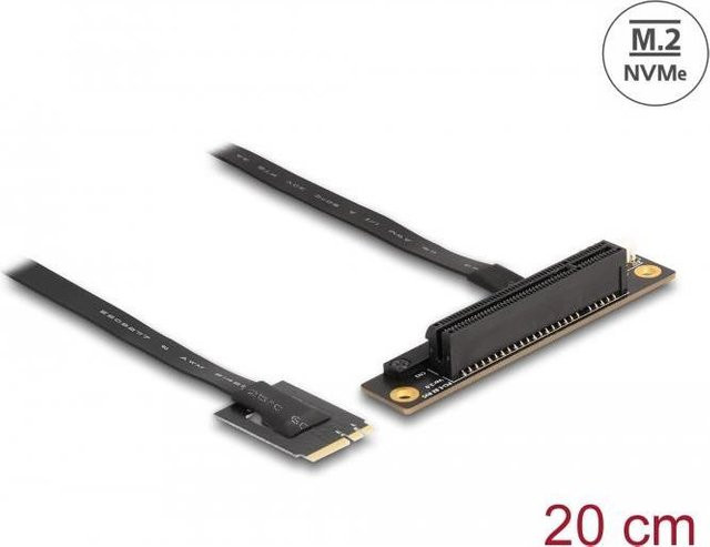 Delock PCIe 4,0 x8 Schnittstellenadapter für NVMe M.2 SSD in Schwarz - Bild 1