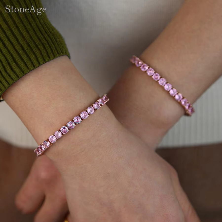 StoneAge Tennis-Armband, Roségold, Zirkonia, Kristall, Damen - Bild 3