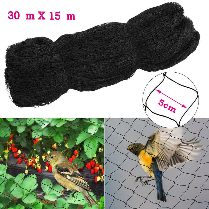 Robustes Nylon-Vogelnetz in Schwarz für den Gemüsegarten, 30 x 15 m - Bild 2