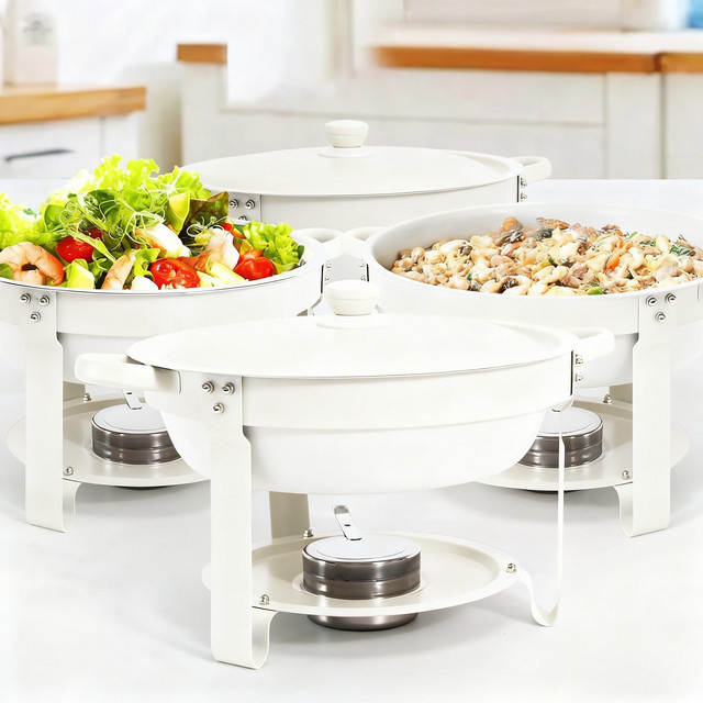 BAIJL Chafing Dish Set aus Edelstahl in Silber und Weiß für Gastronomie und professionelle Buffets - Bild 1
