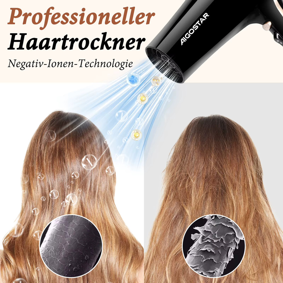 Aigostar Haartrockner, Schwarz, Unisex - Bild 3