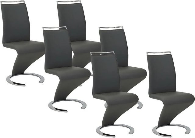 Vente-unique Stuhl Twizy in Schwarz aus Kunstleder, Höhe: 61 cm - Bild 1