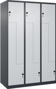 C+P Z-Spind Classic PLUS Spind mit 6 Fächern, Anthrazit/Grau, B/H/T: 120 x 185 x 50 cm - Bild 1