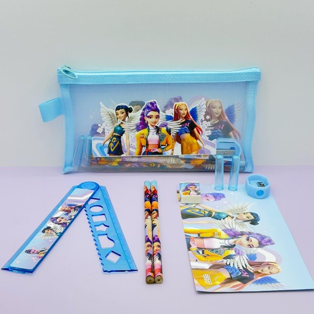 Yiran toy 1 KPOP Dämonenjäger Schreibwaren-Set in Blau - Bild 1