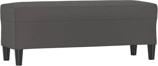 vidaXL Sitzbank aus Kunstleder in Grau, B/T/H: 100 x 35 x 41 cm - Bild 1