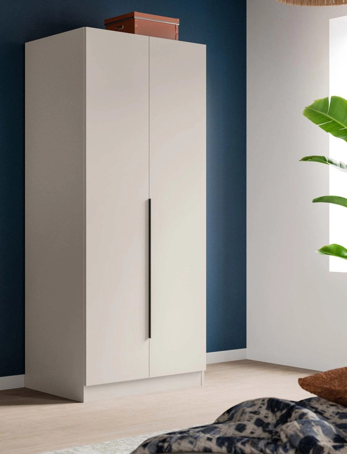 Kleiderschrank Swan 2-türig in Kaschmir, modern, B/H: 80 x 181 cm - Bild 2
