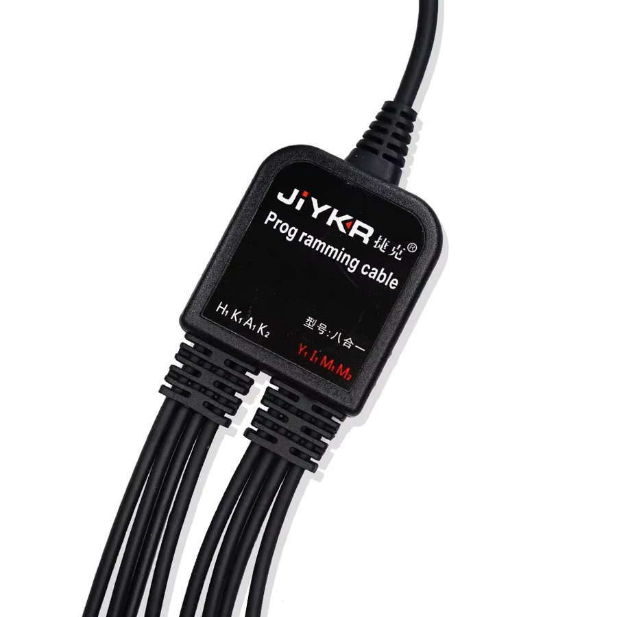 8 in 1 USB-Programmierkabel für Walkie Talkies und Funkgeräte von Baofeng, Kenwood, Motorola, Yaesu und Icom in Schwarz - Bild 4