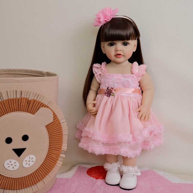 NPK Betty Princess, wiedergeborene Puppe, Mädchen, Silikon, 55 cm - Bild 1