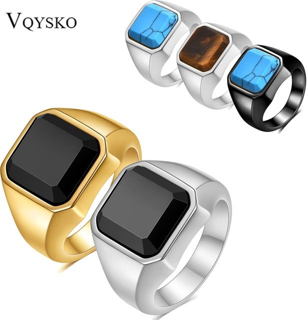 VQYSKO Edelstahlring, Diamant, Unisex - Bild 1