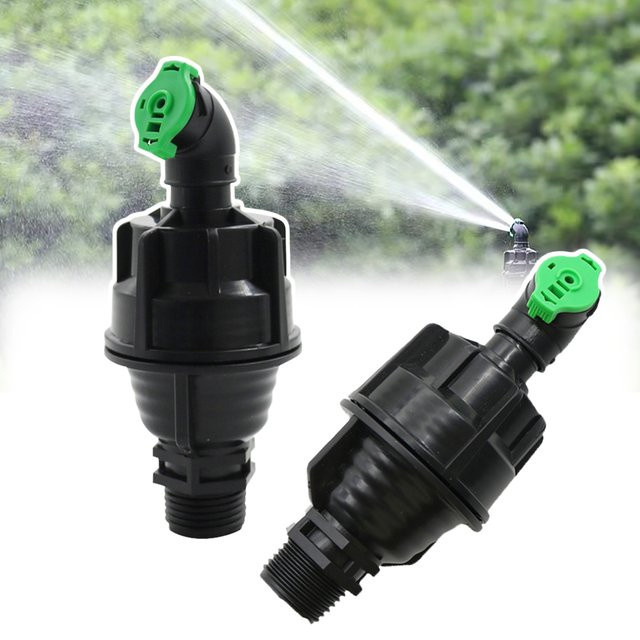 Adhere To Fly Automatisch rotierende 360 Grad Sprinklerdüse mit 1/2 Zoll Außengewinde in Schwarz für Garten, Bauernhof und Gewächshaus - Bild 1