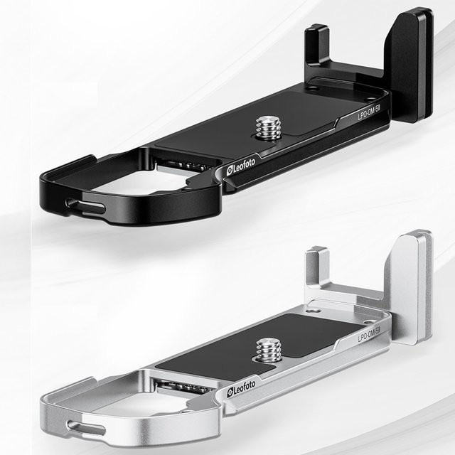 OM SYSTEM OM-5 II Meta Quick Release L-Plattenbasis in Schwarz, kompatibel mit Arca Swiss Typ Quick Release L-Platte - Bild 1
