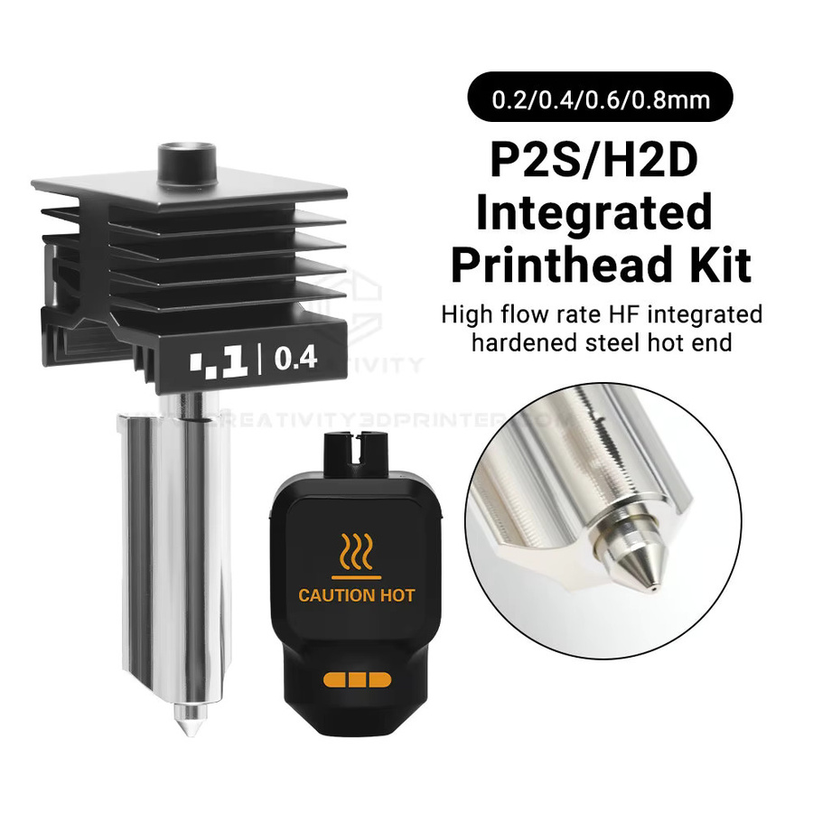 Bambu Lab X2D P2S Standard-Hotend mit integrierter Düse für FDM-Drucker in Schwarz (0,2/0,4/0,6/0,8 mm) - Bild 2