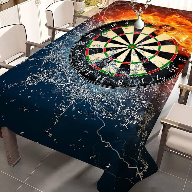 Wasserdichte Tischdecke JINGYUE Pet aus Polyester für Party und Feiertage, Rechteck, Blau, B/T/H: 200 x 150 cm - Bild 1