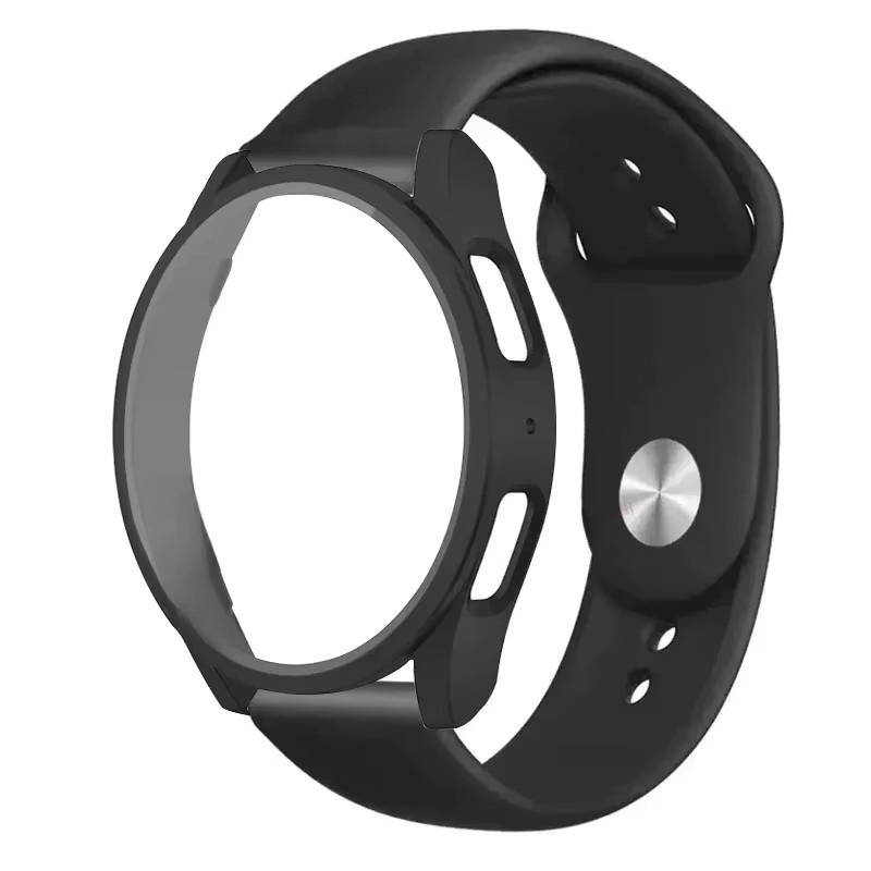 Samsung Galaxy Watch Zubehör-Set, Silikonband, Displayschutzhülle, Schwarz, Unisex - Bild 3