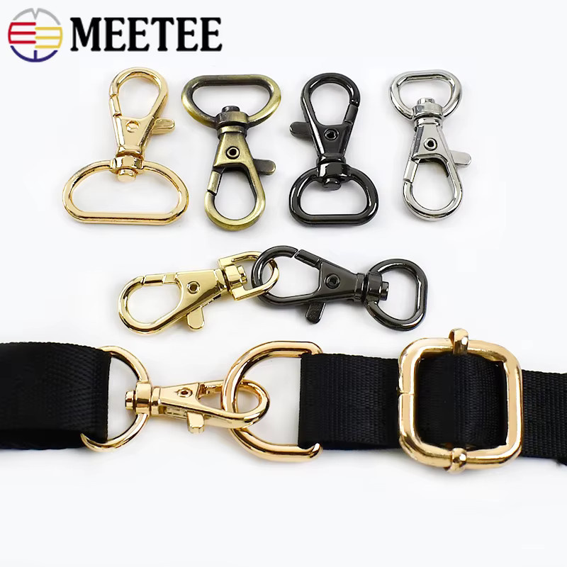 Meetee Metall Drehkarabiner Karabinerhaken in Gold, 10-25mm für Haustierhalsbänder und Taschenriemen - Bild 5
