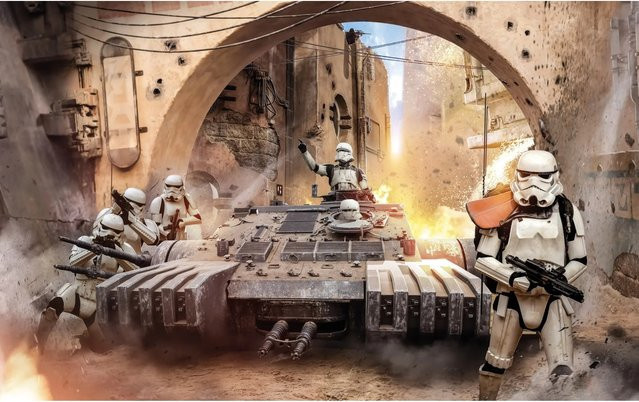 Komar Fototapete Vlies Star Wars Tanktrooper Multicolor B: 400 cm, H: 250 cm - Bild 1