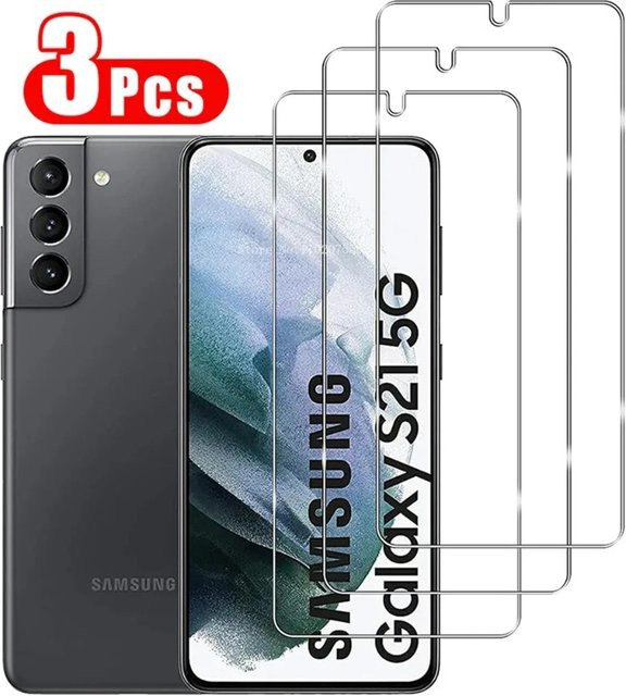 3er-Pack Panzerglas Displayschutz für Samsung Galaxy S24 S23 Ultra S22 S21 S20 S10E S9 S8 in Transparent - Bild 1