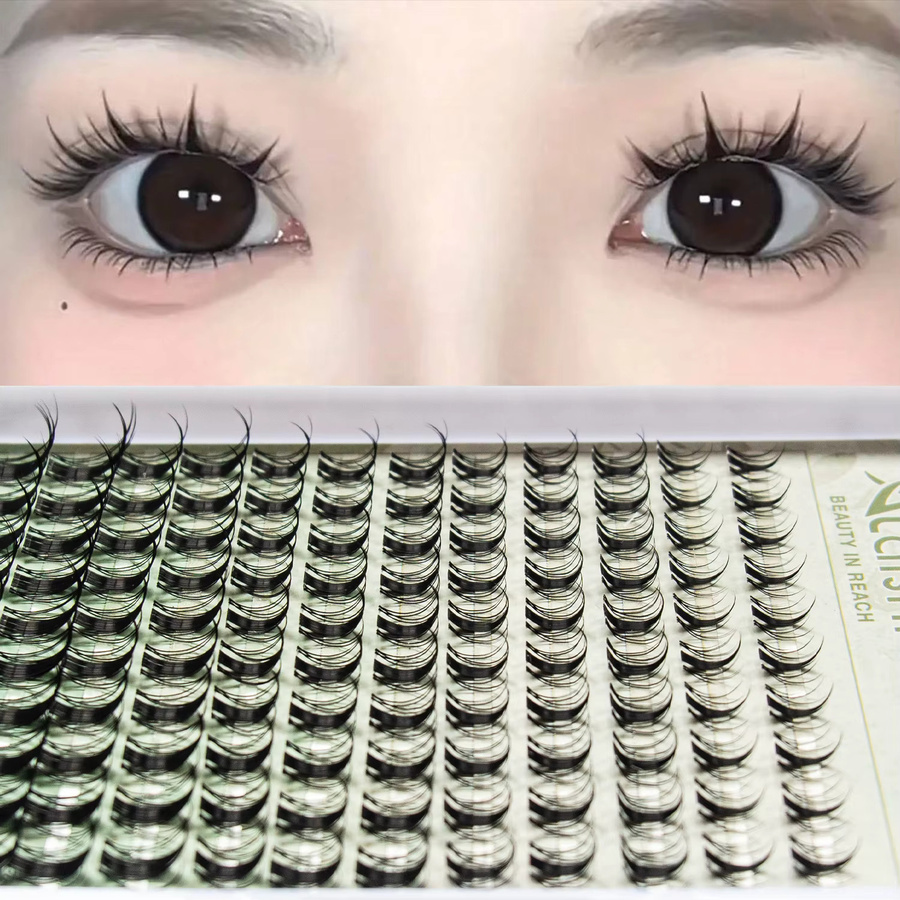 AILAISHI DIY Cluster Wimpernverlängerung, Faux Nerz Seide, Knotenfrei - Bild 4