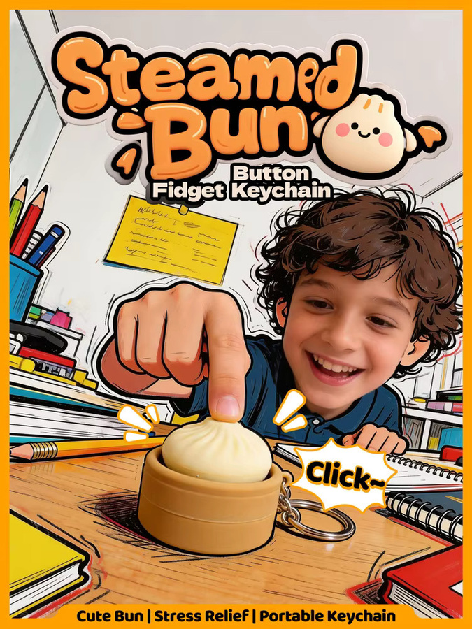 hairun Dampfnudel-Anhänger Schlüsselanhänger, Mini-Simulation Spielzeug - Bild 6