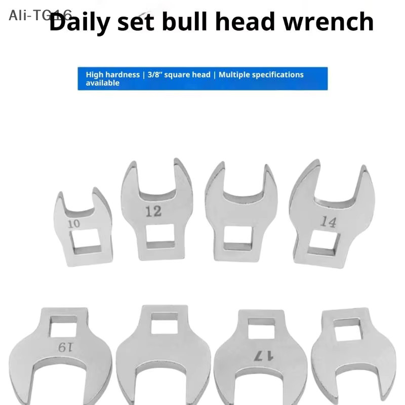 8-teiliges KOQZM Ratschenschlüssel-Set mit 3/8 Zoll Antrieb, austauschbarem Griff und Bullenkopf in Silber - Bild 2