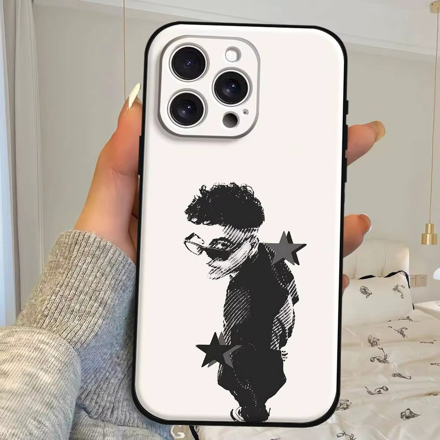 Mesuca Handyhülle für iPhone 17 16 15 14 13 12 11 Pro Max Mini X Xs XR in Schwarz und Weiß aus Silikon - Bild 2