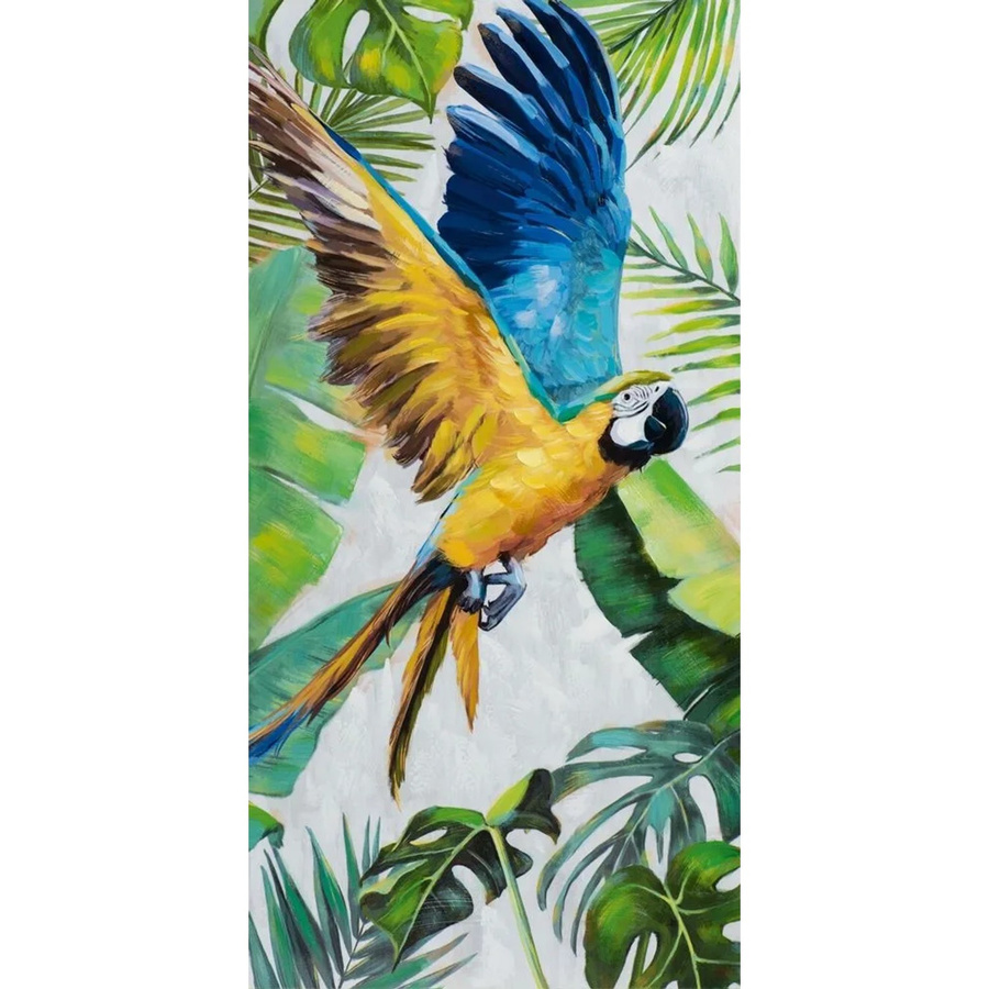 Art Universe Leinwandbild Papagei im Dschungel, Mehrfarbig, B: 60 cm, H: 120 cm - Bild 2