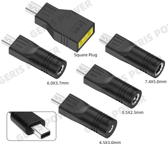 Asus DC Power Jack Adapter Konverter für ROG Zephyrus G16 G14 und TUF Gaming A16 Laptops in Schwarz - Bild 1