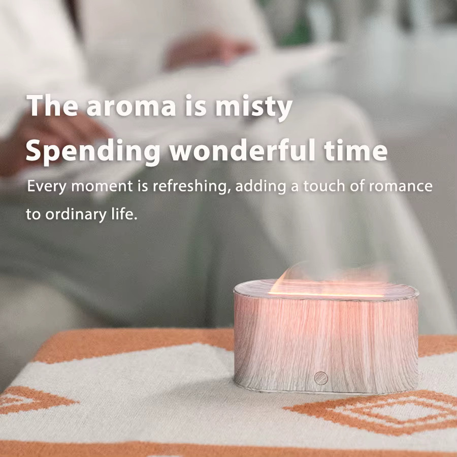 HAOYUNMA Mini-Aroma-Diffusor mit bunten Lichtern, USB-betriebener Luftbefeuchter für ätherische Öle in Weiß und Multicolour - Bild 3