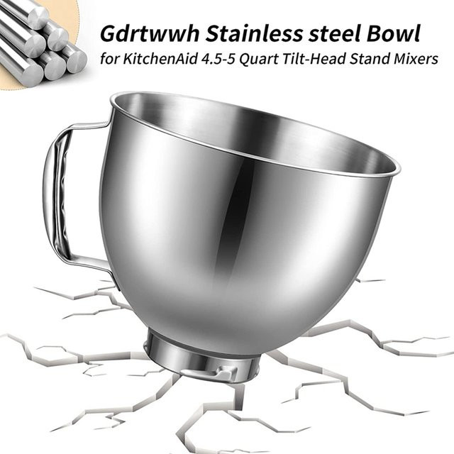 KitchenAid Mixer-Zubehör-Set aus 304 Edelstahl in Silber für 5 Quart Schwenkkopf und vertikale Rührschüsseln - Bild 1