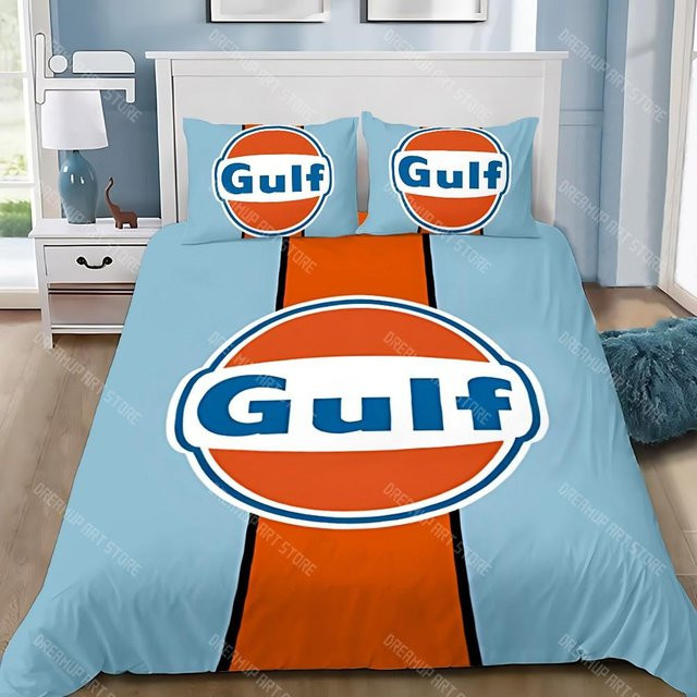 Bettwäscheset Lodestar mit G-GulfS Muster in Blau, bestehend aus Bettbezug und Kissenbezug aus Mikrofaser, B/T/H: 200 x 200 cm - Bild 1